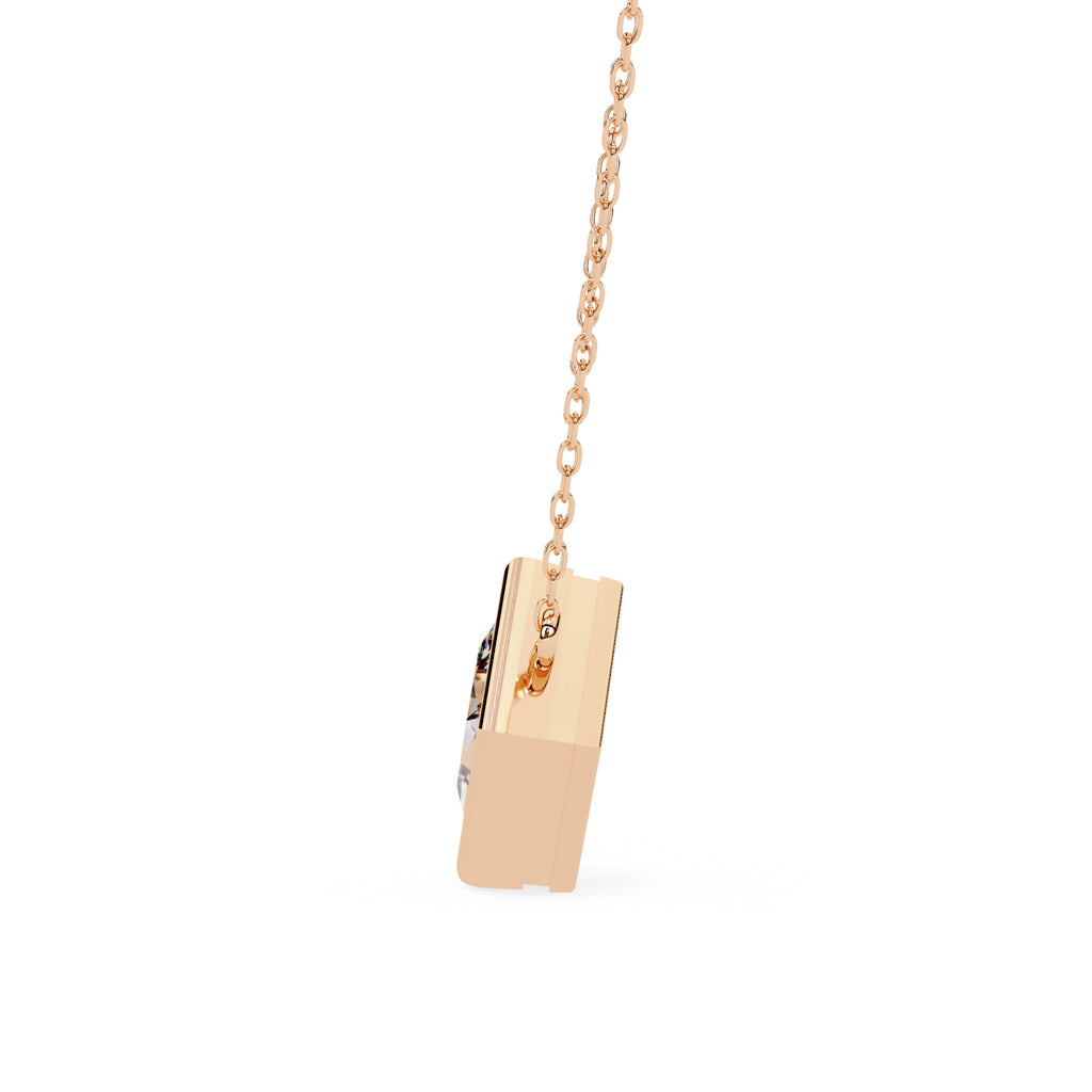 Rose Gold square diamond pendant