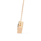 Rose Gold square diamond pendant