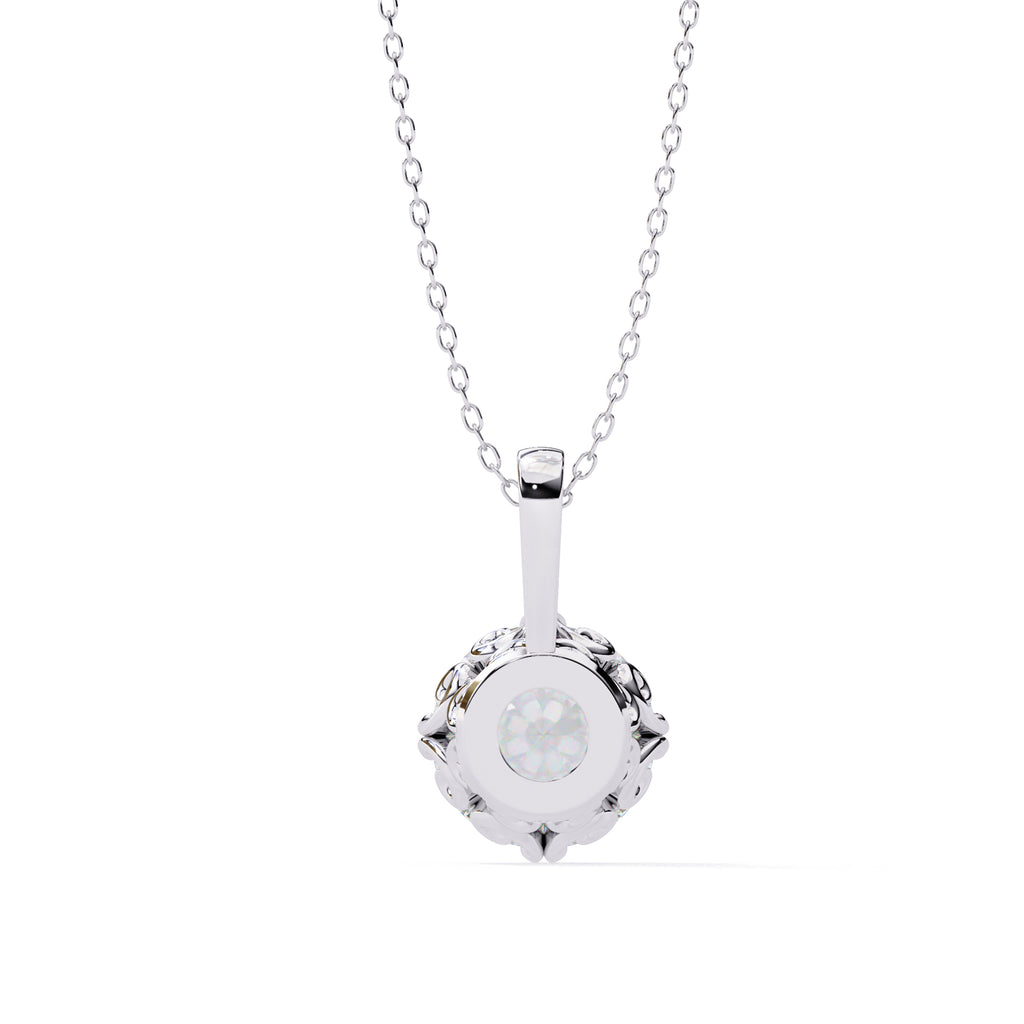 Classic prong-set diamond solitaire pendant