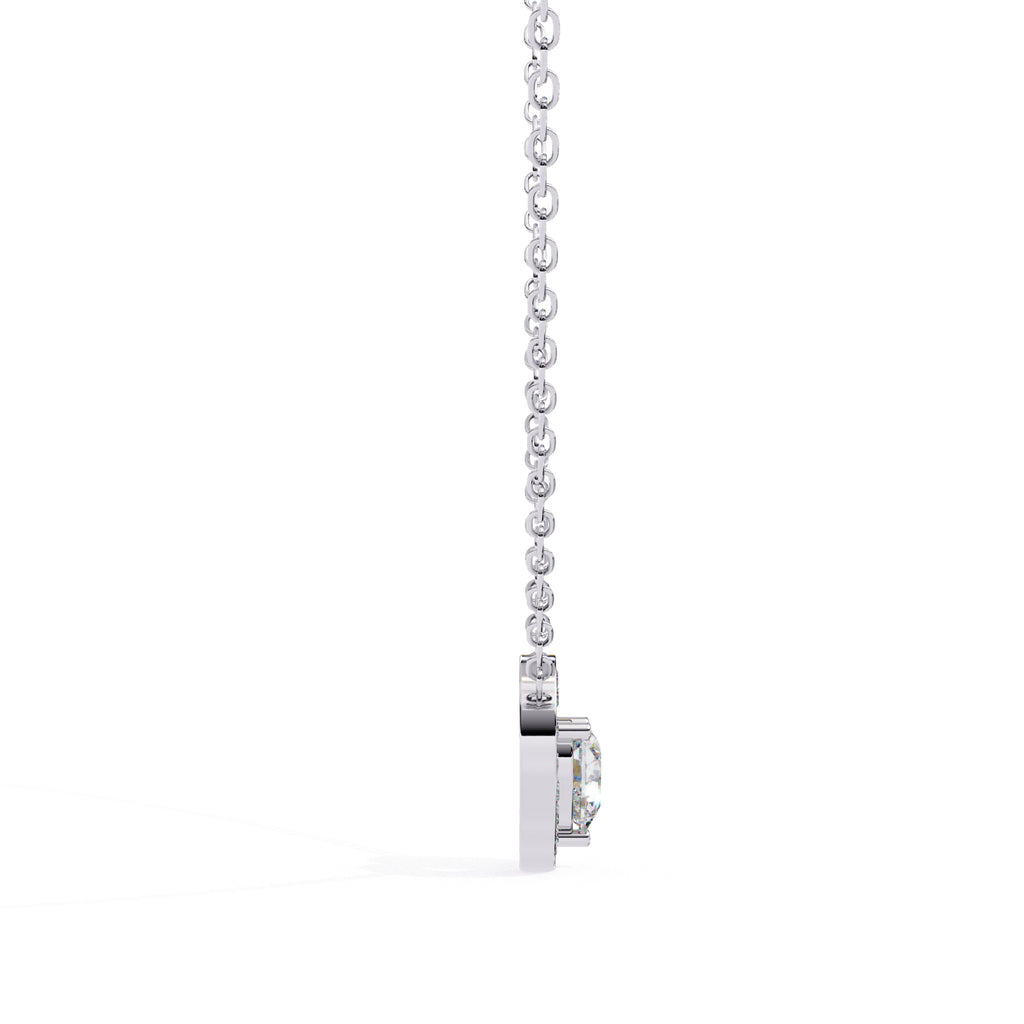 White Gold pendant with double heart pattern