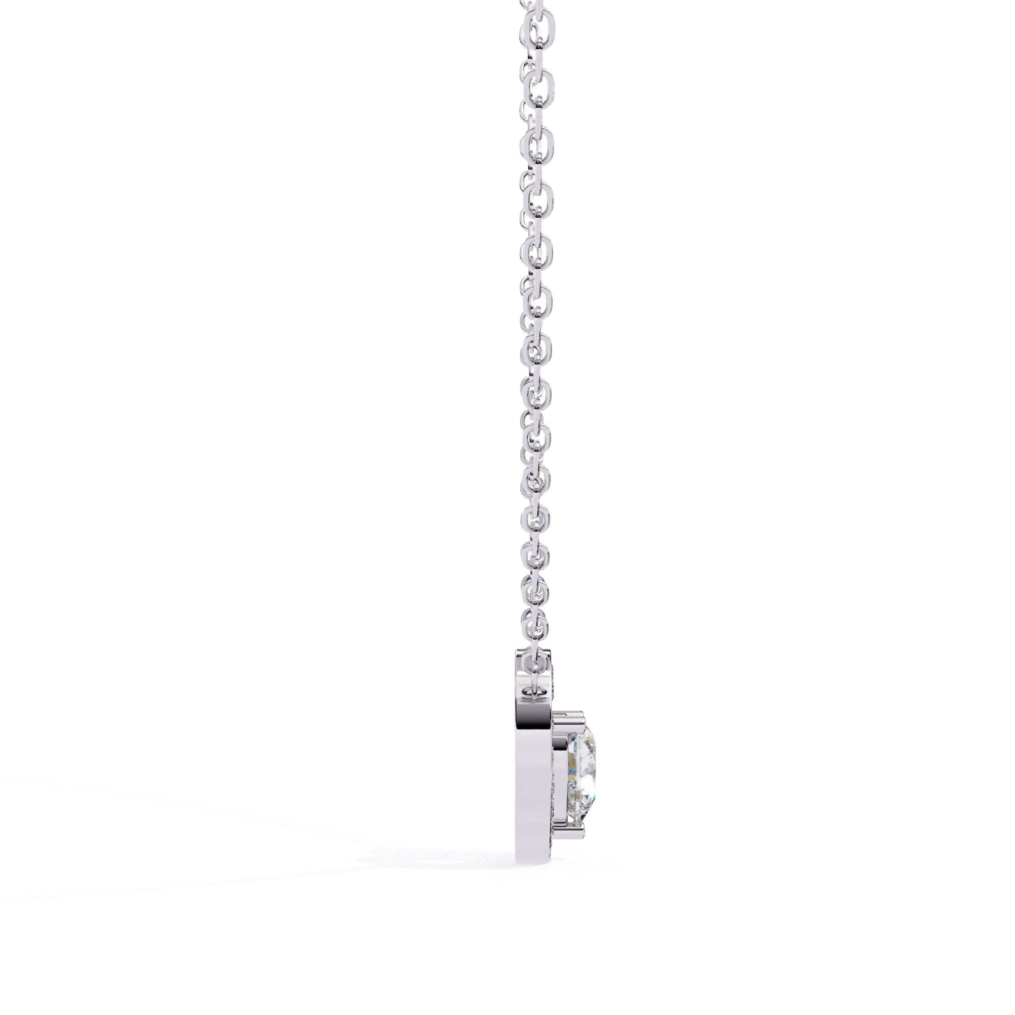 White Gold pendant with double heart pattern
