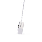 White Gold square diamond pendant
