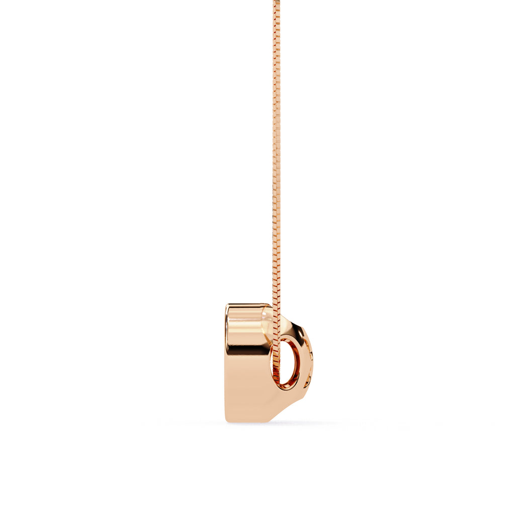 Rose Gold halo diamond pendant