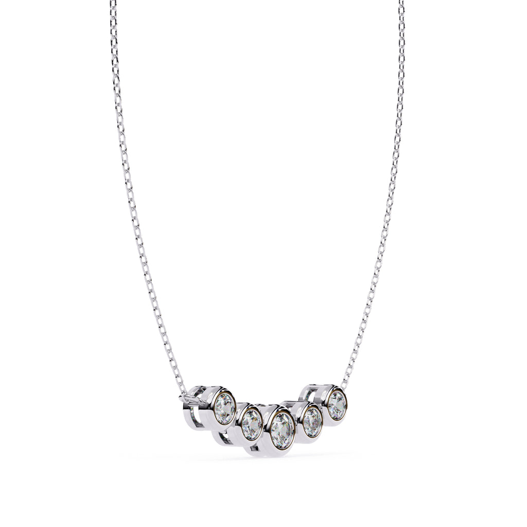 White Gold multi-stone diamond necklace