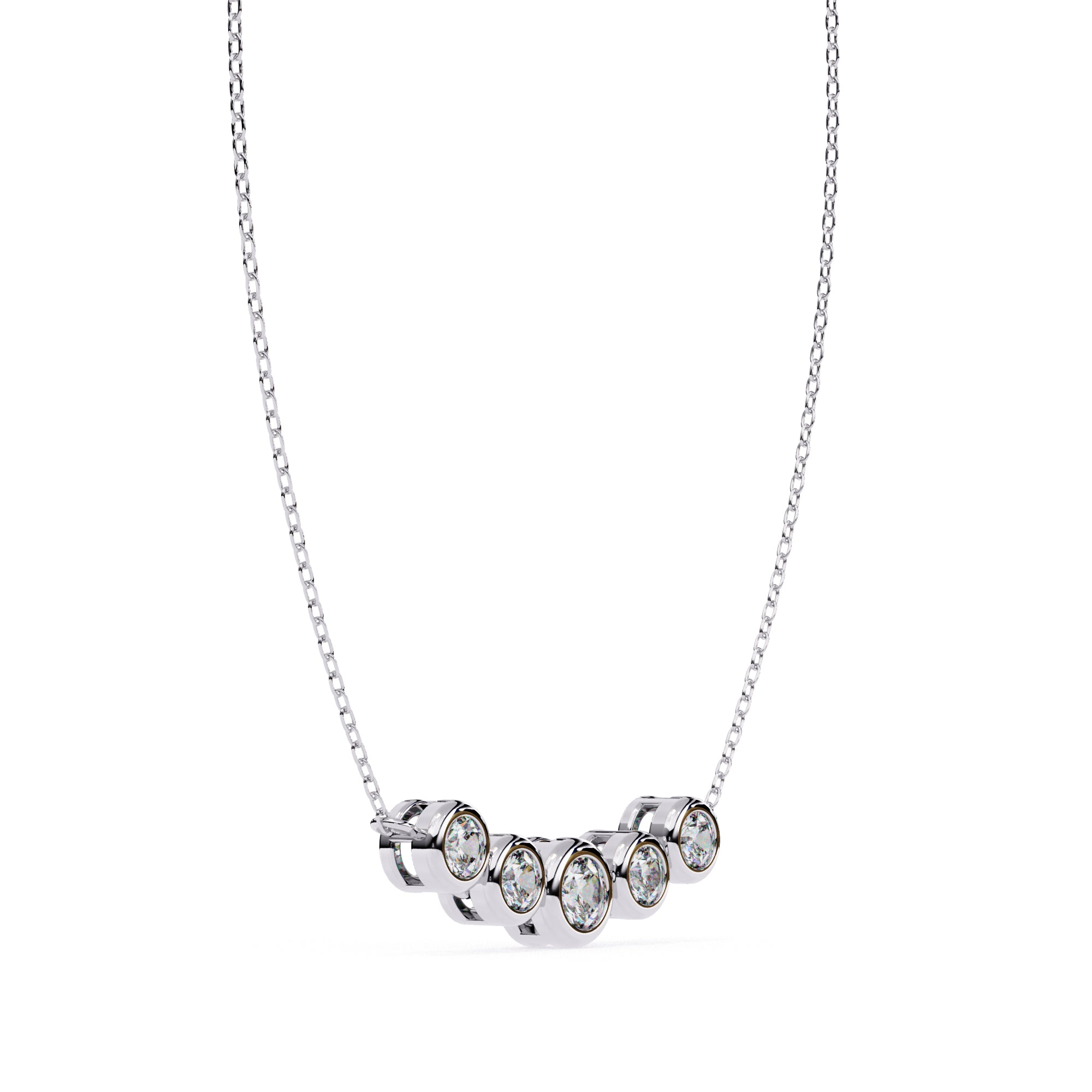 White Gold multi-stone diamond necklace