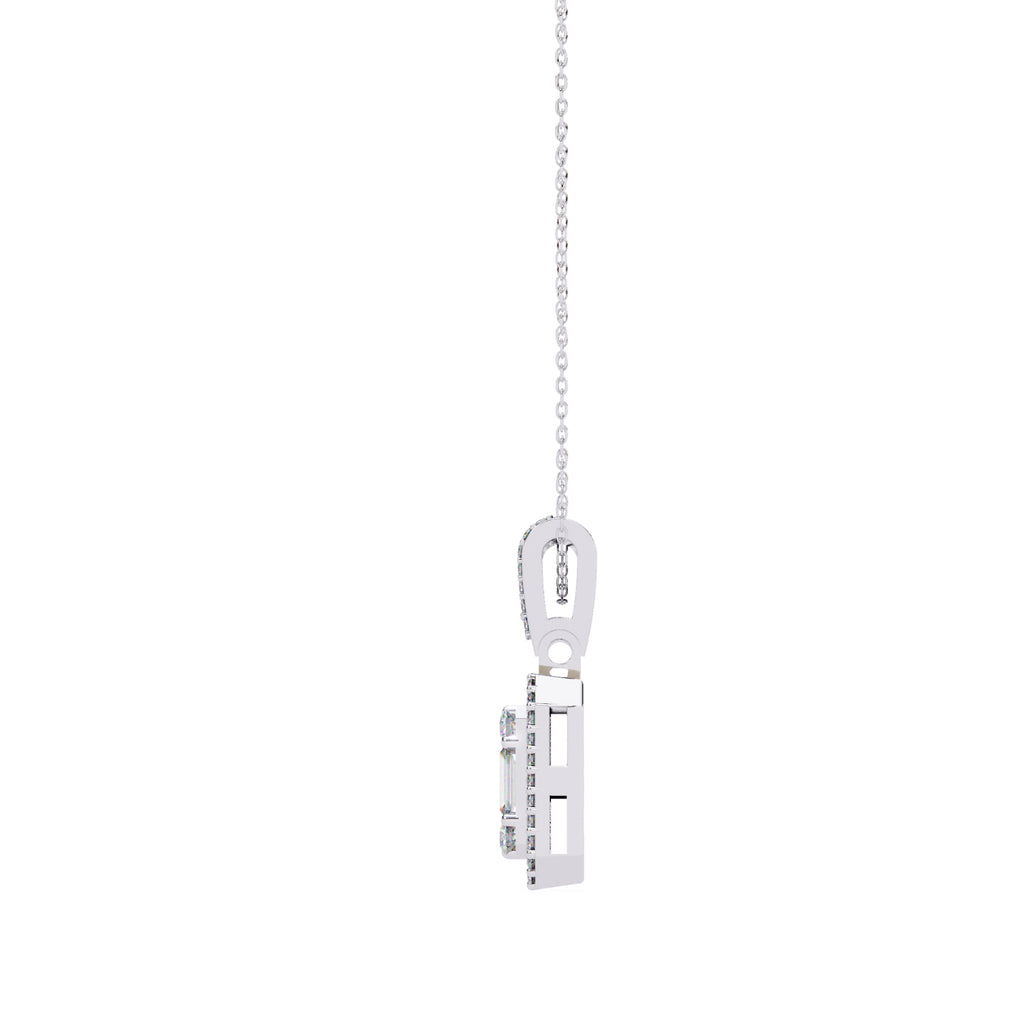Southern Princess-Cut diamond pendant in White Gold