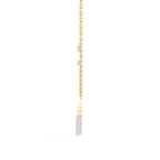 Stylish gold triangle diamond pendant