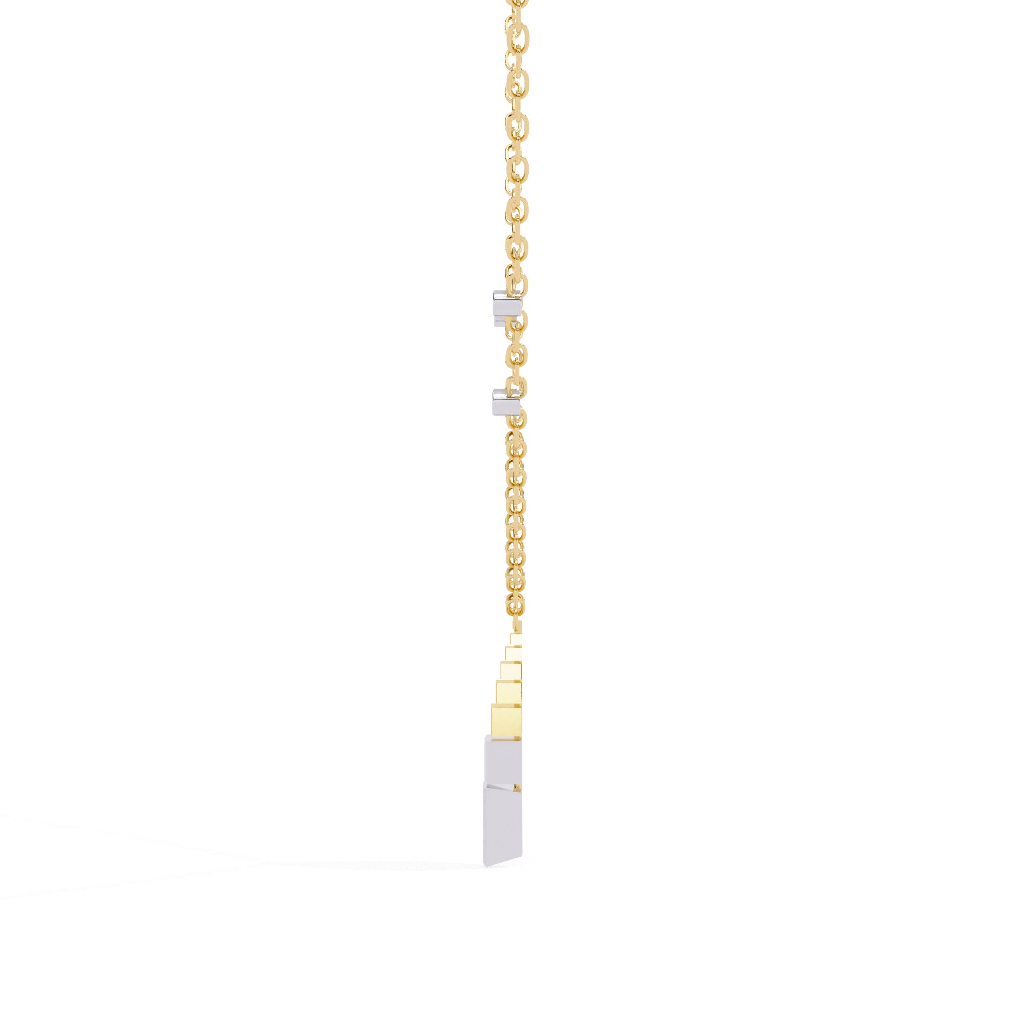 Stylish gold triangle diamond pendant