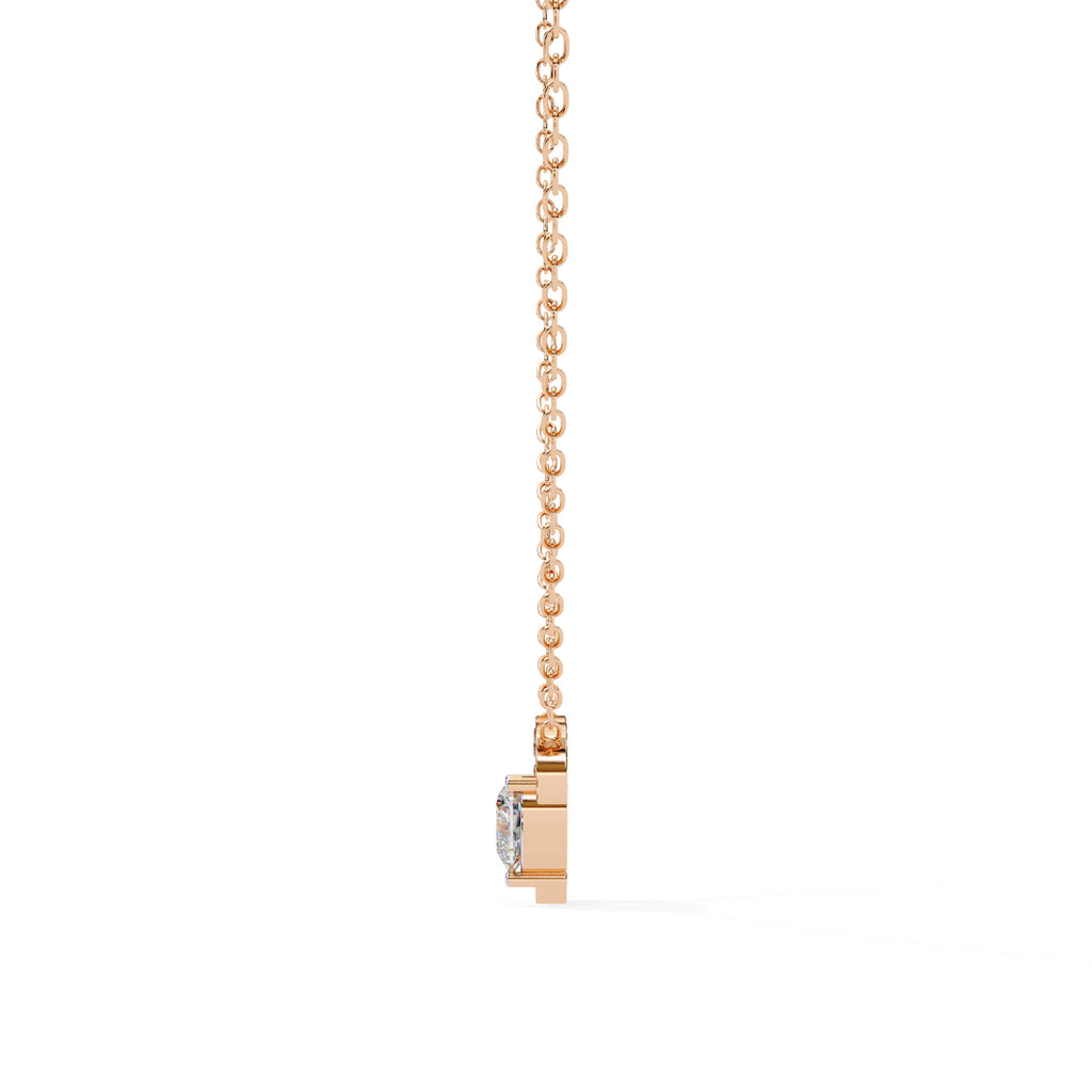 Rose Gold heart diamond pendant