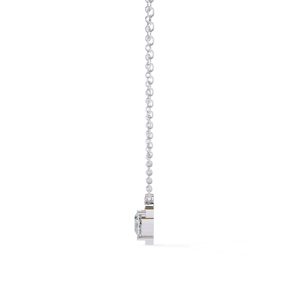 White Gold heart diamond pendant