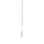 Stylish white gold triangle diamond pendant