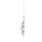 Bondi triple diamond drop pendant in White Gold