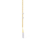 Gold necklace with unique geometric triangle diamond pendant