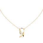 Luxury marquise diamond leaf pattern pendant