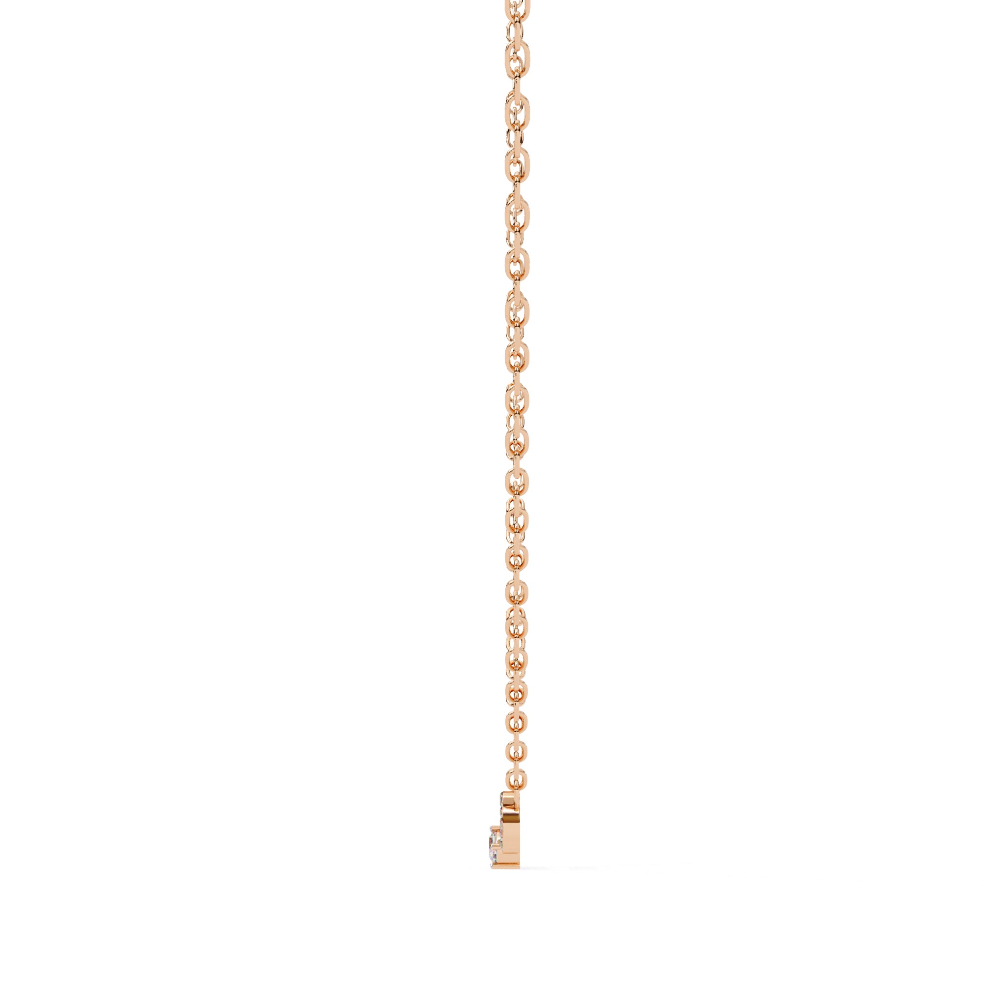 Rose Gold Chain Diamond Pendant