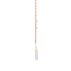 Triangular-shaped diamond pendant in rose gold