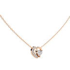 Romantic two-heart diamond pendant design