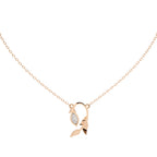 Luxury marquise diamond leaf pattern pendant