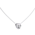 Romantic two-heart diamond pendant design
