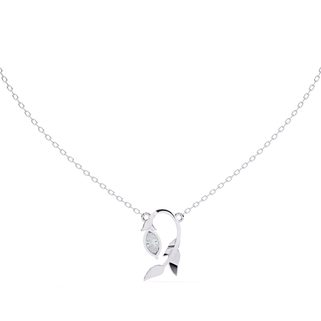 Luxury marquise diamond leaf pattern pendant