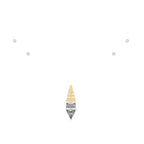 Triangular-shaped diamond pendant in gold