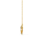 Gold leaf diamond necklace