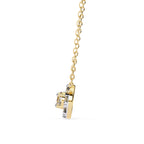 Gold round halo diamond pendant