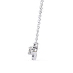 White Gold round halo diamond pendant