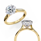 Minimal aesthetic Round diamond ring for everyday wear