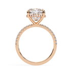 Luxury cushion shaped diamond ring