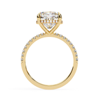 Luxury cushion shaped diamond ring