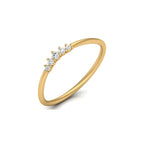 Elegant five-stone gold diamond wedding band for women