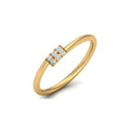Minimalist Six Diamond Wedding Ring in Gold