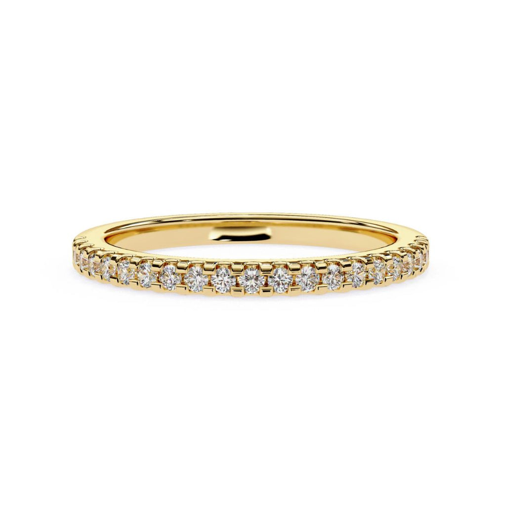 Classic gold diamond wedding band for women