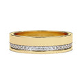 Diamond wedding band in gold