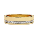 Diamond wedding band in gold