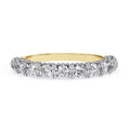 Vintage Style Round Brilliant Diamond Wedding Band in Gold
