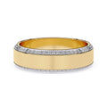 Sparkling edge diamond wedding band in gold