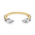 Contemporary cuff style diamond wedding band