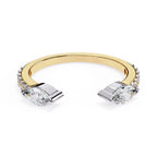 Contemporary cuff style diamond wedding band