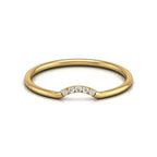 Affordable Gold ring with small diamonds on a white background