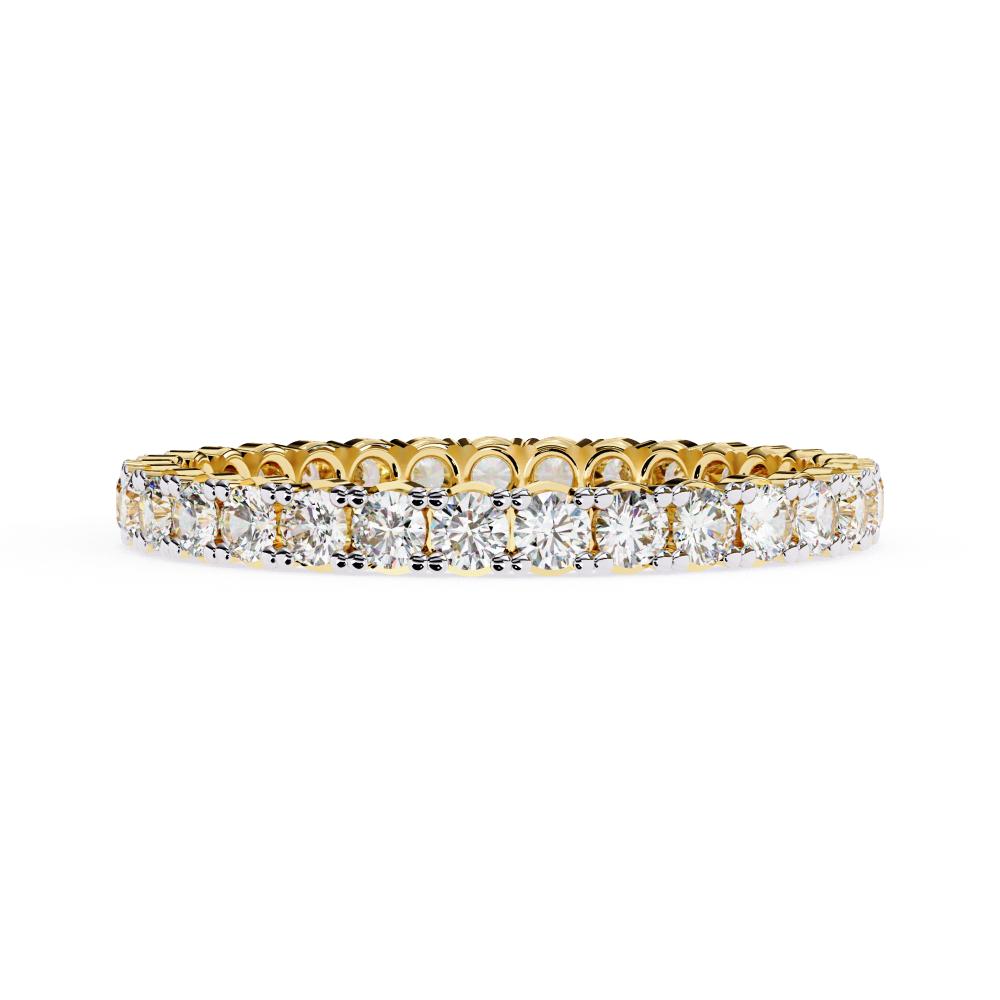 Round Full Eternity Diamond Band in Gold