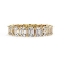 Emerald-Cut Full Eternity Diamond Band in Gold