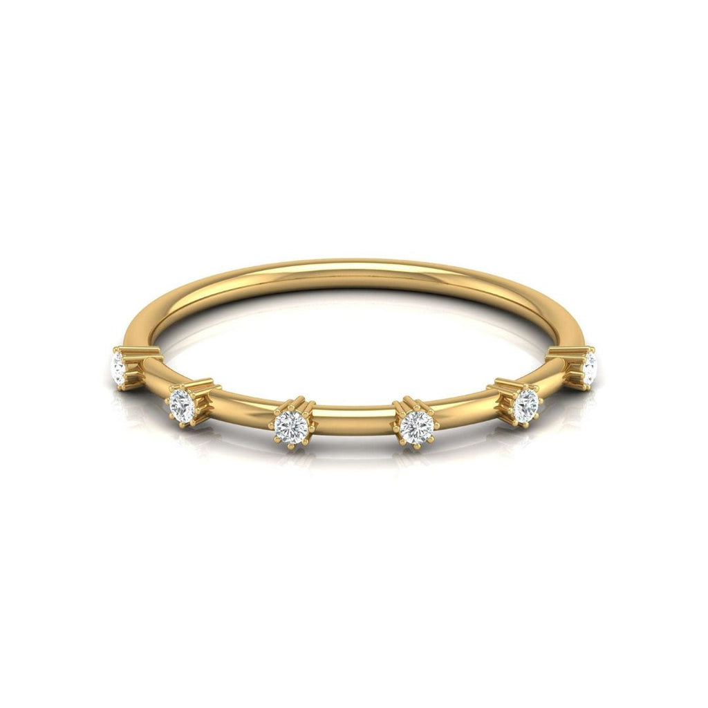 Lab grown Diamond Wedding Band in Gold