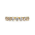 Round Brilliant Half Eternity Diamond  Band in Gold