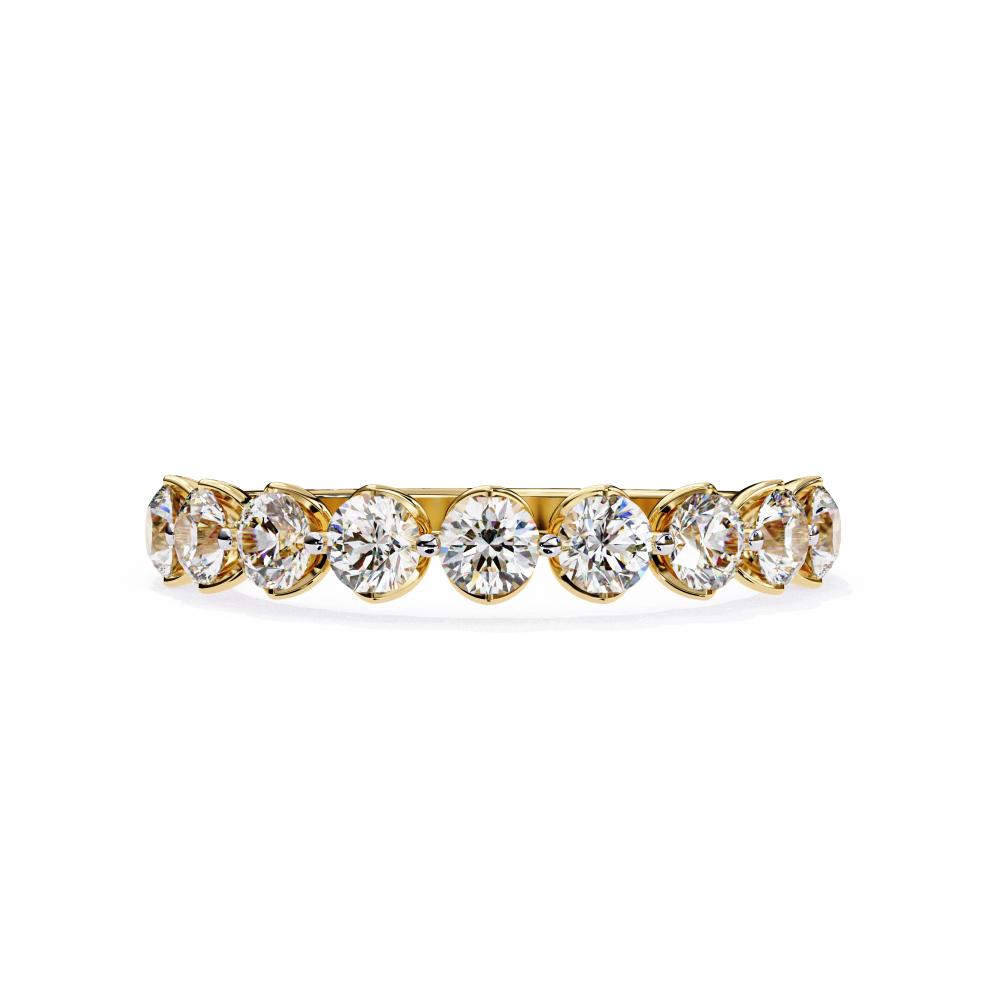 Round Brilliant Half Eternity Diamond  Band in Gold