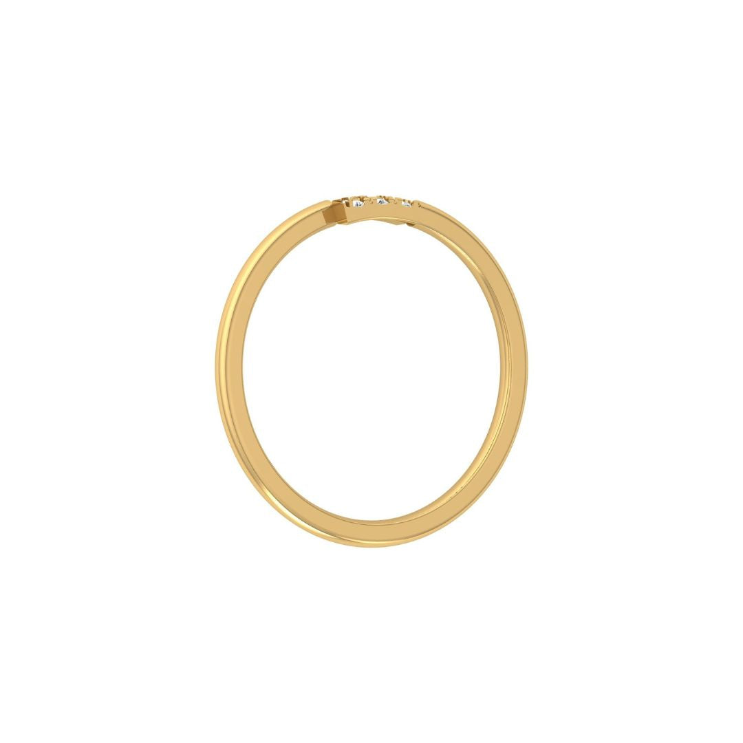 Minimalist Six-Diamond Bar Ring in Gold