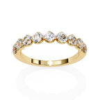 Luxury diamond half eternity band