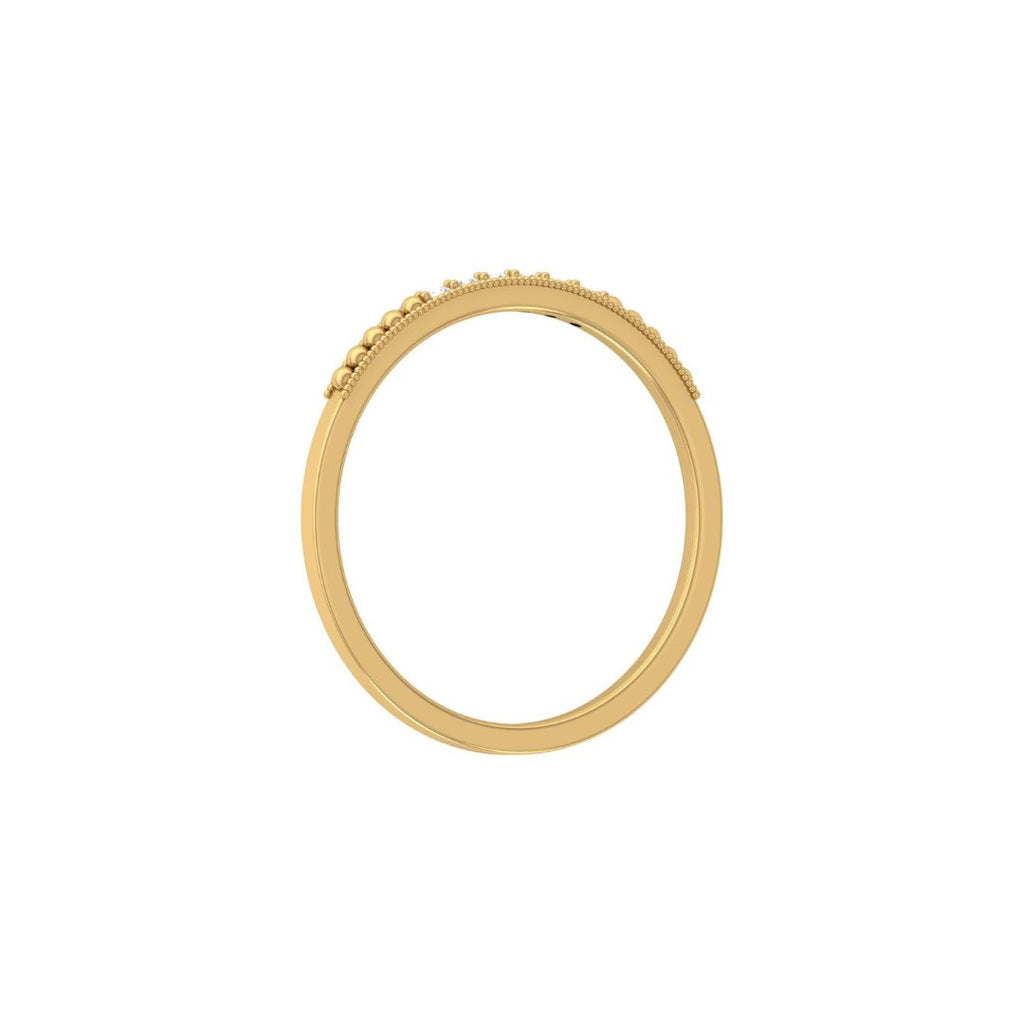 Dainty gold diamond wedding band