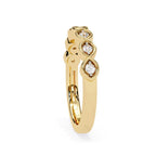 Stackable marquise diamond band gold